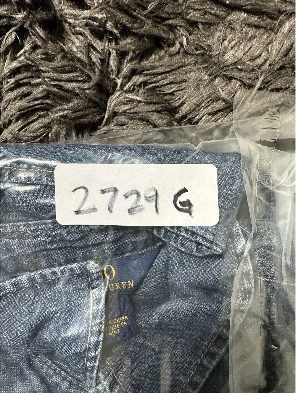 Polo Ralph Lauren Girls Denim Dress Button Front Long Sleeve Blue Size 8
